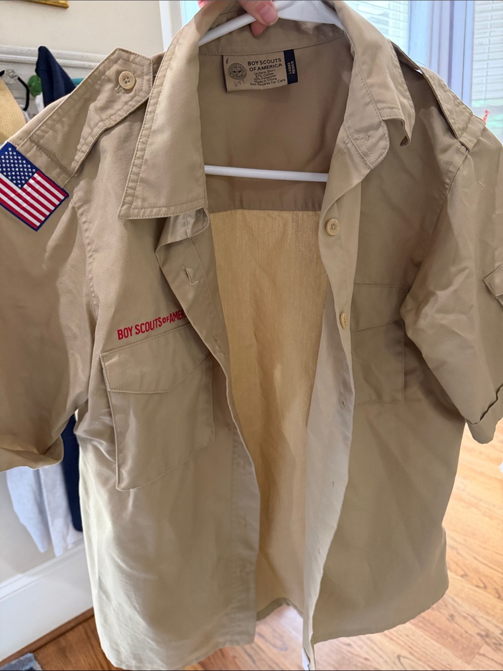 Boy Scouts of America Khaki Button-Down Short Sleeve Shirt